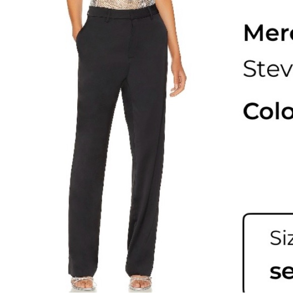 Steve Madden Women's Black Straight-Leg Trousers